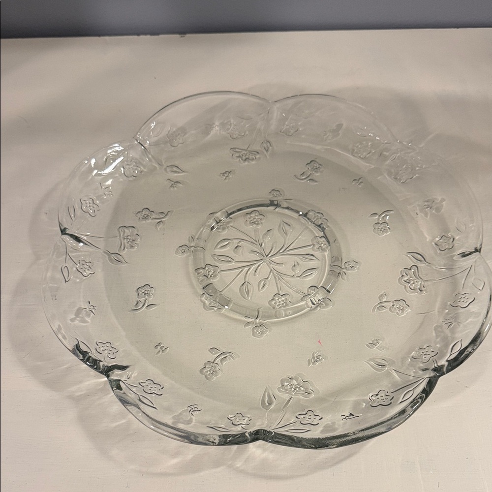 Vintage Anchor Hocking Savannah Glass Serving Platter